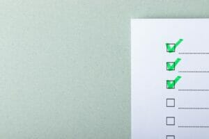 Check list with marked points