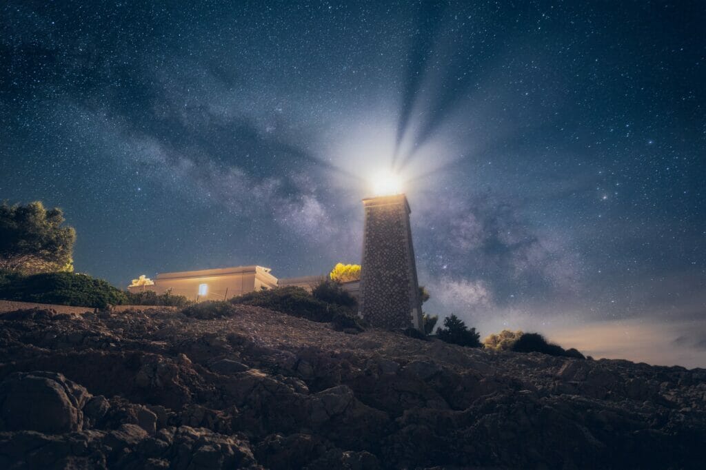 Lighthouse and Milky way