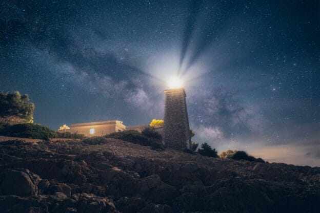 Lighthouse and Milky way