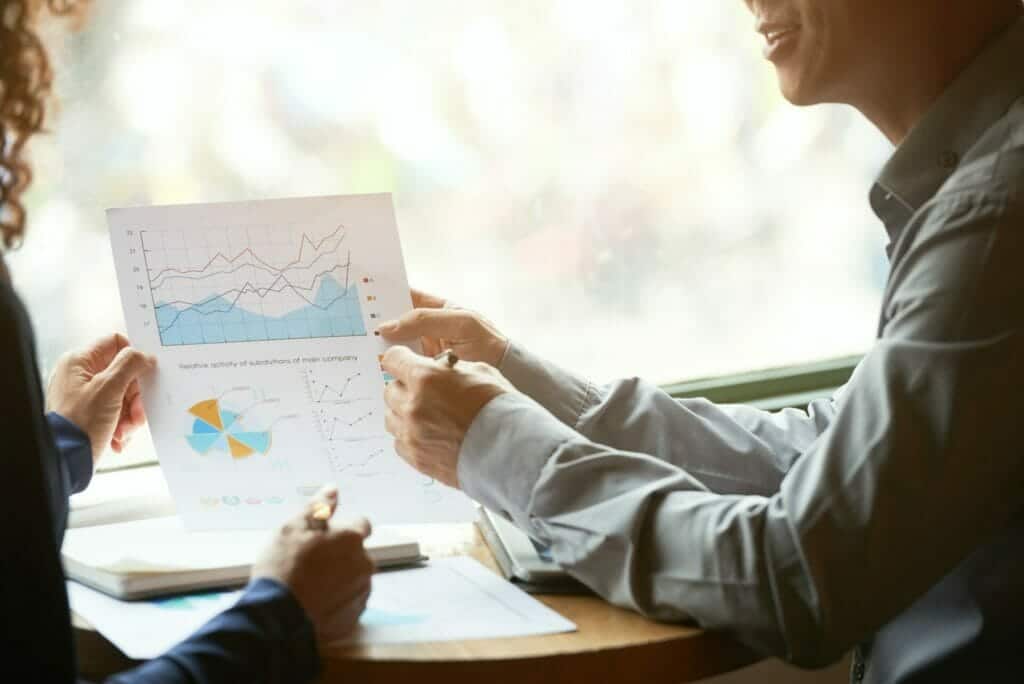 Discussing charts and graphs