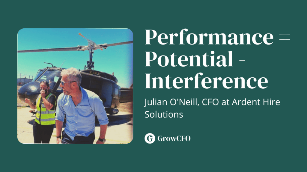 Kevin Appleby is joined by Julian O'Neill on the GrowCFO Show. We look at how Julian uses P=P+I to get the best out of his finance team