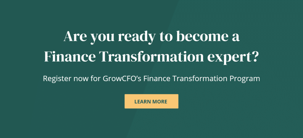 finance transformation project