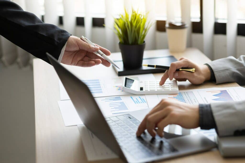 Financial concept tax system and budget allocation.