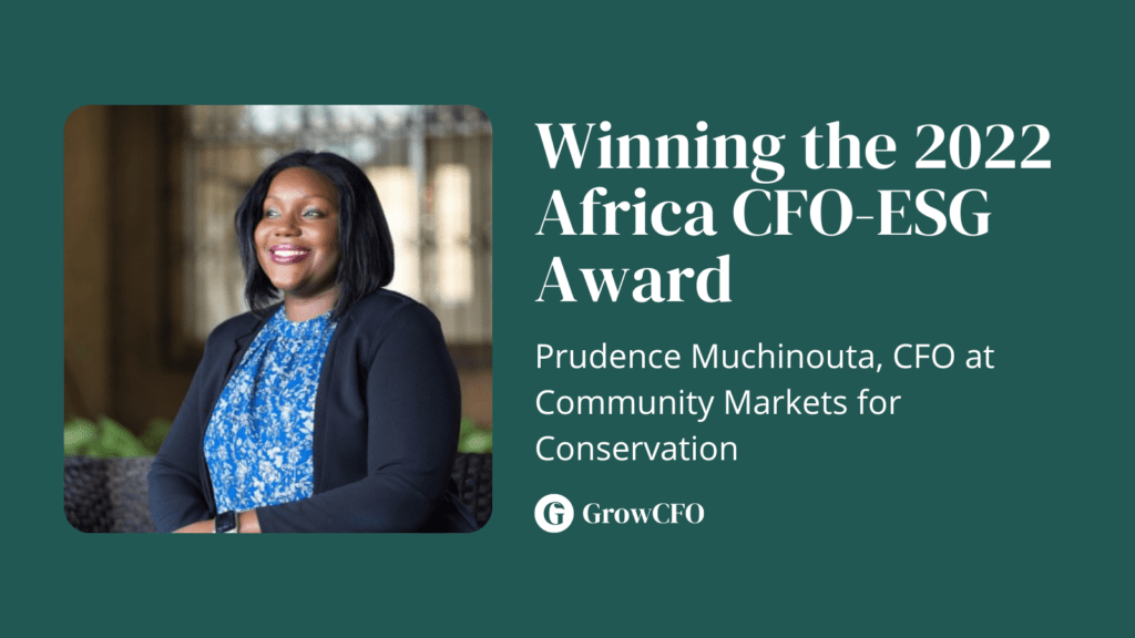 Winning the 2022 Africa CFO ESG Award with Prudence Muchinouta