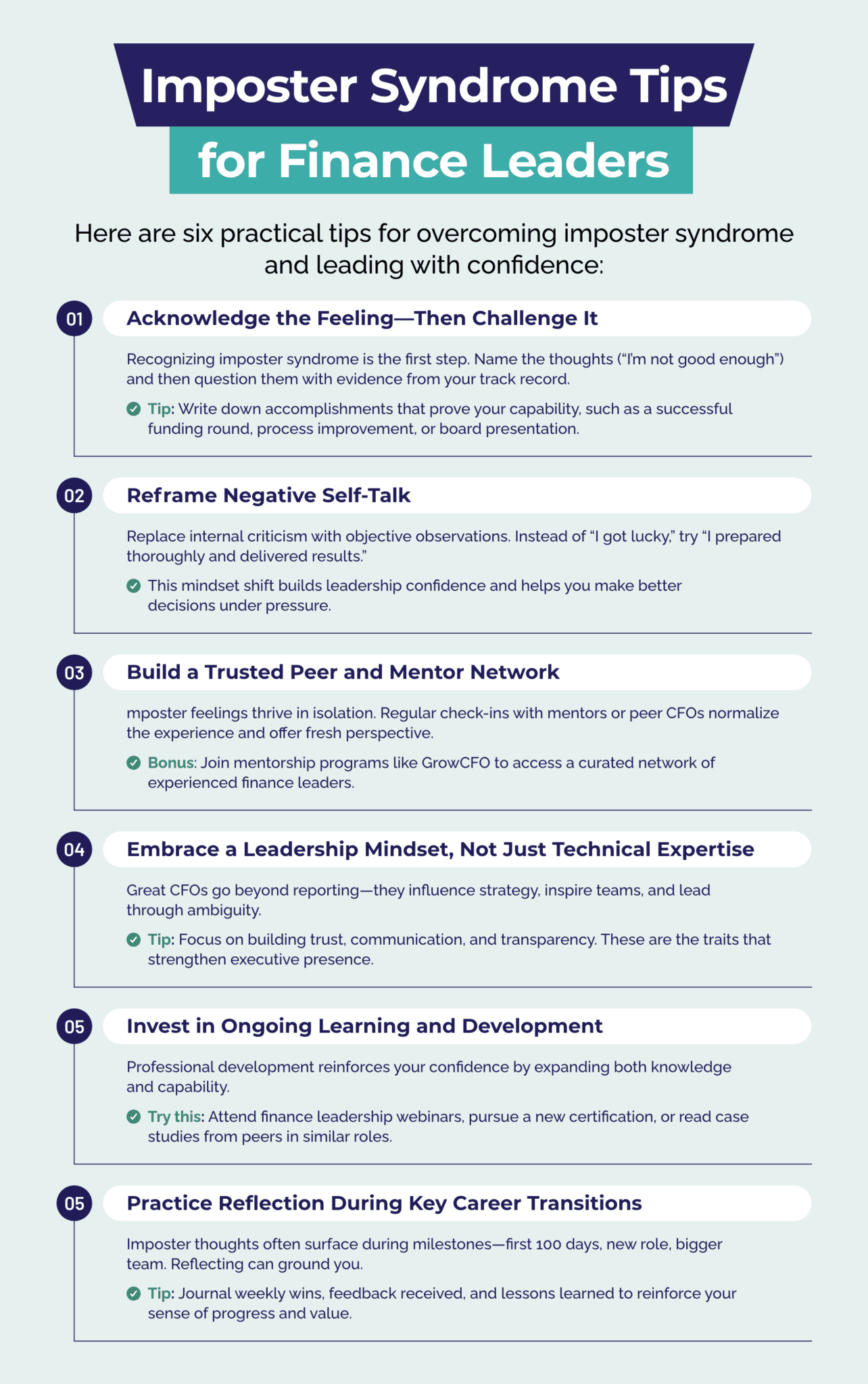 How to Overcome Imposter Syndrome as a Finance Leader - GrowCFO